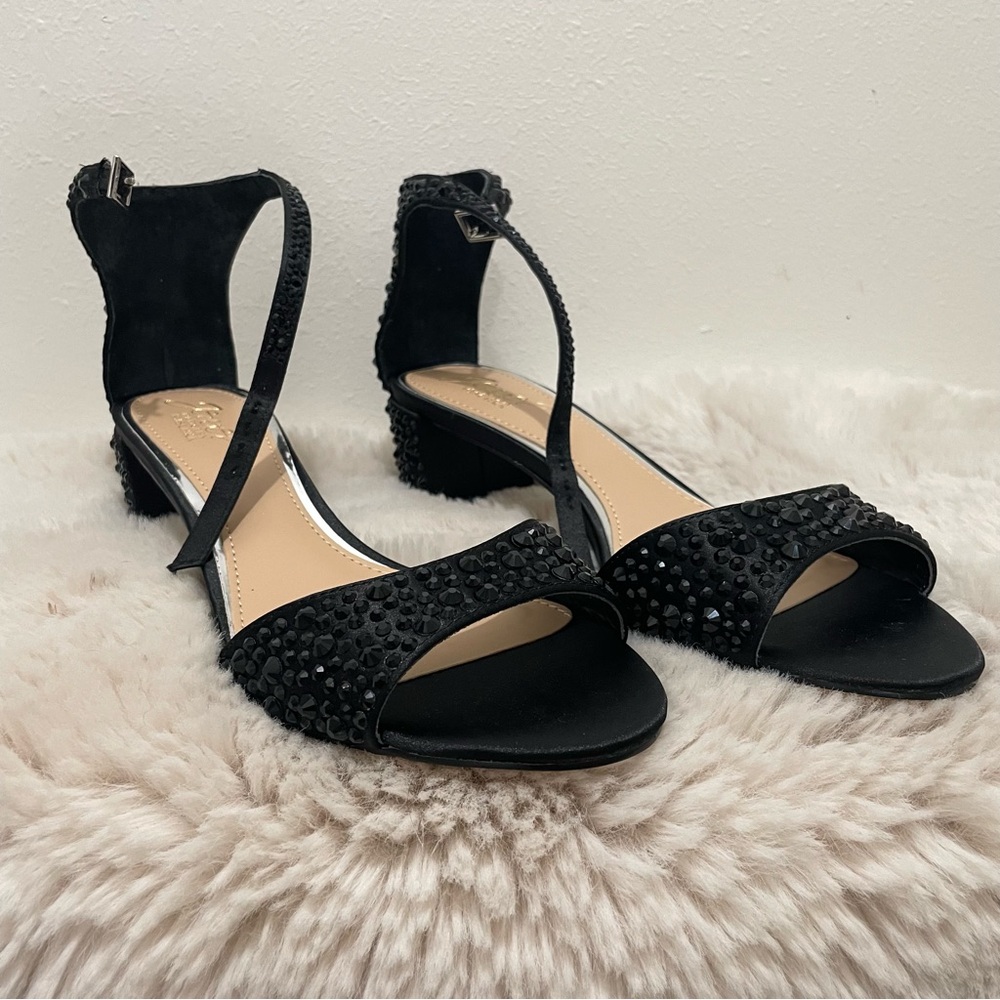 Jewel Badgley Mischka - Crystal Block Heel Sandal